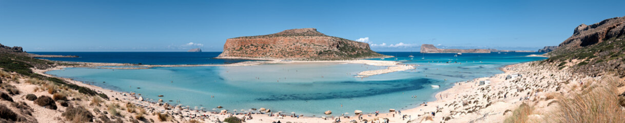 Panoramic View of Balos Beach Lagoon in Crete