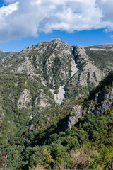 Mountain Landscape of Souli with Lush Greenery and Rocky Peaks