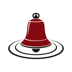 Vector bell icon on transparent background