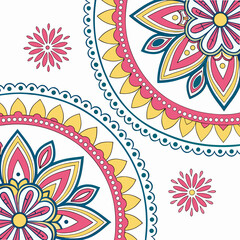 Intricate floral pattern featuring vibrant colors and delicate details, perfect for adding a touch of elegance and beauty to your designs and projects