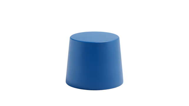 A blue rubber stopper isolated on transparent background