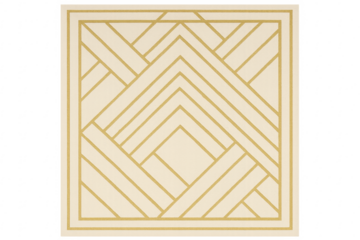 Art deco geometric pattern with gold lines and cream background