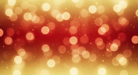 Abstract background with blurred lights and red center, festive mood.