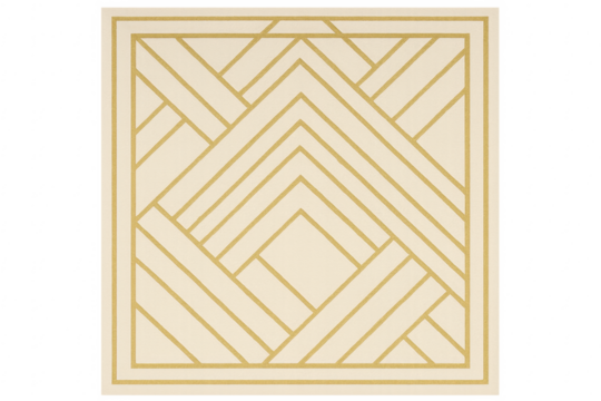 Art deco geometric pattern with gold lines and cream background