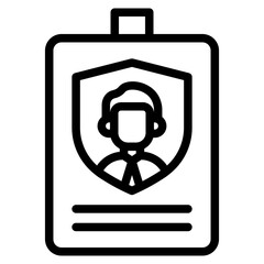 Access badge icon in vector illustration