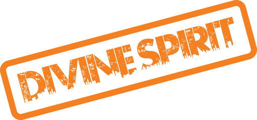 Bold Divine Spirit Grungy Rubber Stamp Impression for Inspirational and Sacred Themes