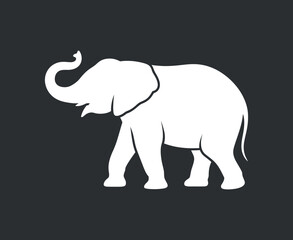 Elephant Silhouette Icon Vector Illustration