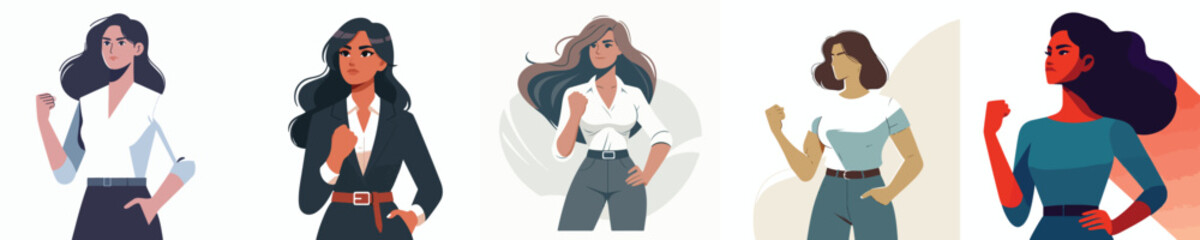 a woman with a clenched fist gesture