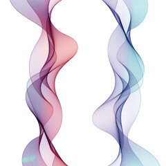 Set of multicolored wave patterns. Decor element. Presentation layout. Abstract waves. Blue, green and red waves. Eps 10