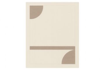 Abstract geometric shapes on beige paper board