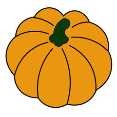 Simple Orange Pumpkin Illustration