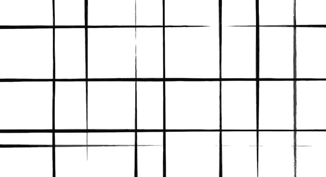 Abstract image of black lines forming a grid pattern on a white background, creating a simple geometric design.