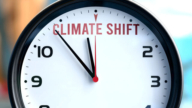 Climate Shift that is going to happen soon, it is imminent. Incoming climate shift, approaching in the near future. Climate Shift almost here. ,3d illustration