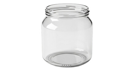Clear glass mason jar empty canning jar storage container food on transparent background