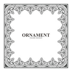 Vintage Ornate Square Frame with Decorative Scrollwork