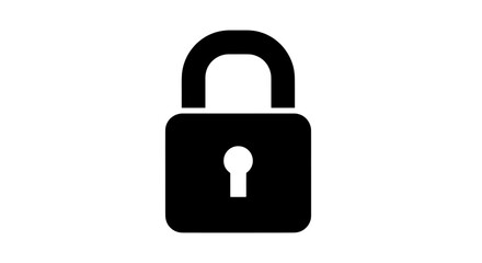 Security padlock icon safety privacy protection illustration on transparent background