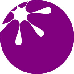 Purple Abstract Blob Star Shape Vector &ndash; Modern Geometric Organic Illustration