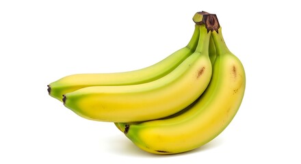 Bunch of ripe yellow bananas isolated on transparent background
