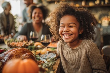 thanksgiving joy with family at home
