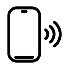 This vector icon depicts a smartphone emitting wireless signals- perfect for mobile payment apps- banking websites- and financial technology. It represents contactless transactions and digital.