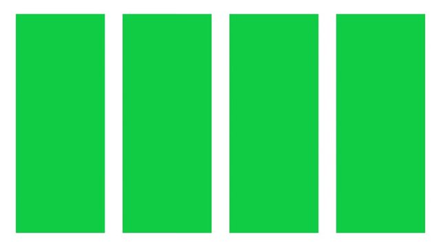 White Color 4 Screen Template Set with Green Screen Areas for Video Editing Motion Graphics Pack
