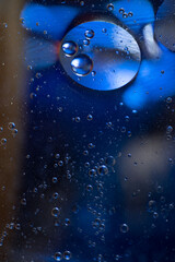Cosmic blue oil bubble macro