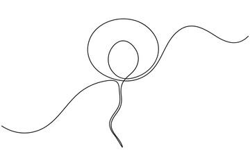 Obraz premium Human sperm icon continuous one line drawing on white background minimalist reproductive cell outline vector illustration