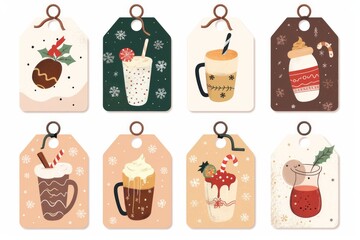 Cute Nog Holiday Gift Tag Set
