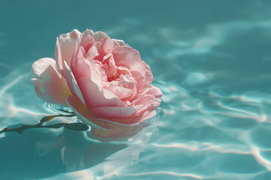 Rose Floating on Water