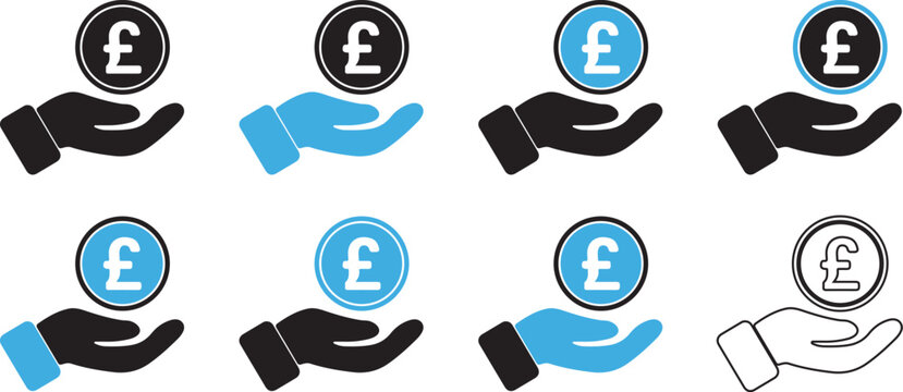 pound with hand vector symbol