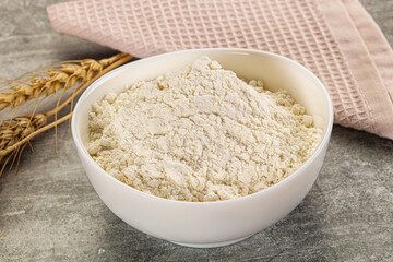Wheat flour for cooking in the bowl