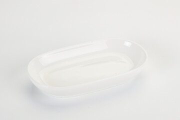 White ceramic empty bowl dishware