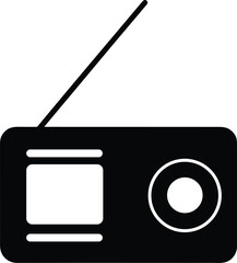 Radio Receiver Silhouette Vector Art Illustration