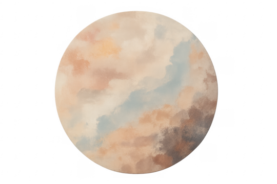 Abstract watercolor planet texture on transparent background - Powered by Adobe