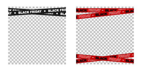 Naklejka na ściany i meble Black Friday sale promotional marketing banner with red stripe black friday sale text, Black Friday modern design campaign, advertising Black Friday colorful poster