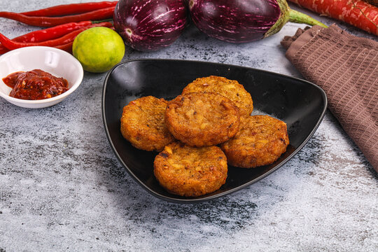 Fried potato crispy golden hash brown