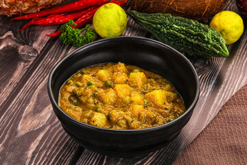 Aloo masala with green peas