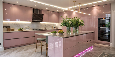 modern kitchen interior with kitchen