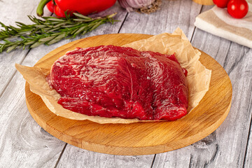 Raw beef meat fillet for cooking
