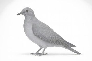 Fototapeta premium Gray dove isolated