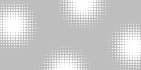 Set of halftone dots gradient pattern texture isolated on white background. Straight dotted spots using halftone circle dot raster texture. Vector blot half tone collection.