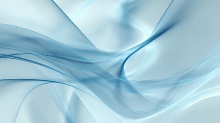 Fototapeta premium A smooth and fluid abstract design featuring soft blue waves and curves. The composition evokes a sense of tranquility and creativity.
