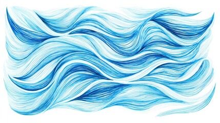 Fototapeta premium This illustration features flowing blue waves with intricate lines, showcasing a creative design. An abstract background in varying shades is visually appealing.