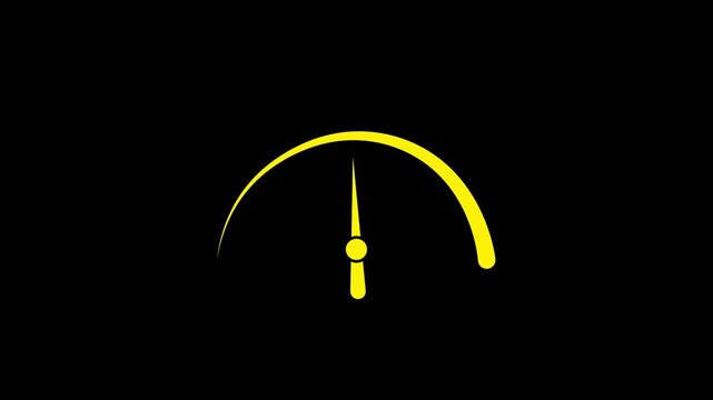 Circle speed control. Animation of electric Car speedometer icon isolated. Speed meter animation.	

