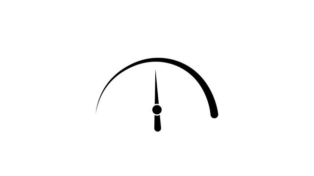 Circle speed control. Animation of electric Car speedometer icon isolated. Speed meter animation.	
