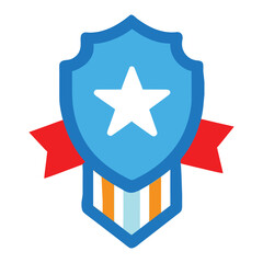 vector art of star shield badge icon