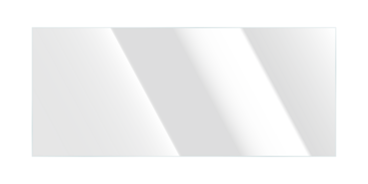 Realistic transparent glass plate panel texture with shiny glossy light glare reflective surface effect overlay on isolated background rectangle gradient window