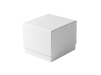 Fototapeta premium A blank, white, square gift box