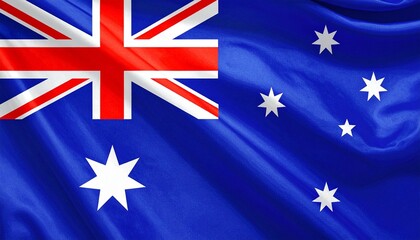 Woven Australian National Flag with Texture, Union Jack, and Southern Cross Stars