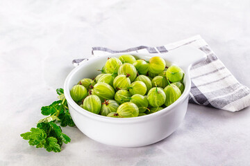 Ripe sweet juicy green gooseberry
